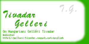 tivadar gelleri business card